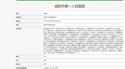 咸阳市第一人民医院医学美容科医生名单及擅长领域: